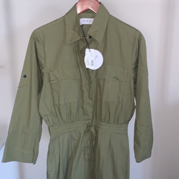 S/W/F Utility Poplin Tie-waist Jumpsuit - Picture 6 of 9